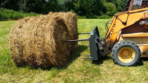 skid steer hay baler|skid steer hay bale attachment.